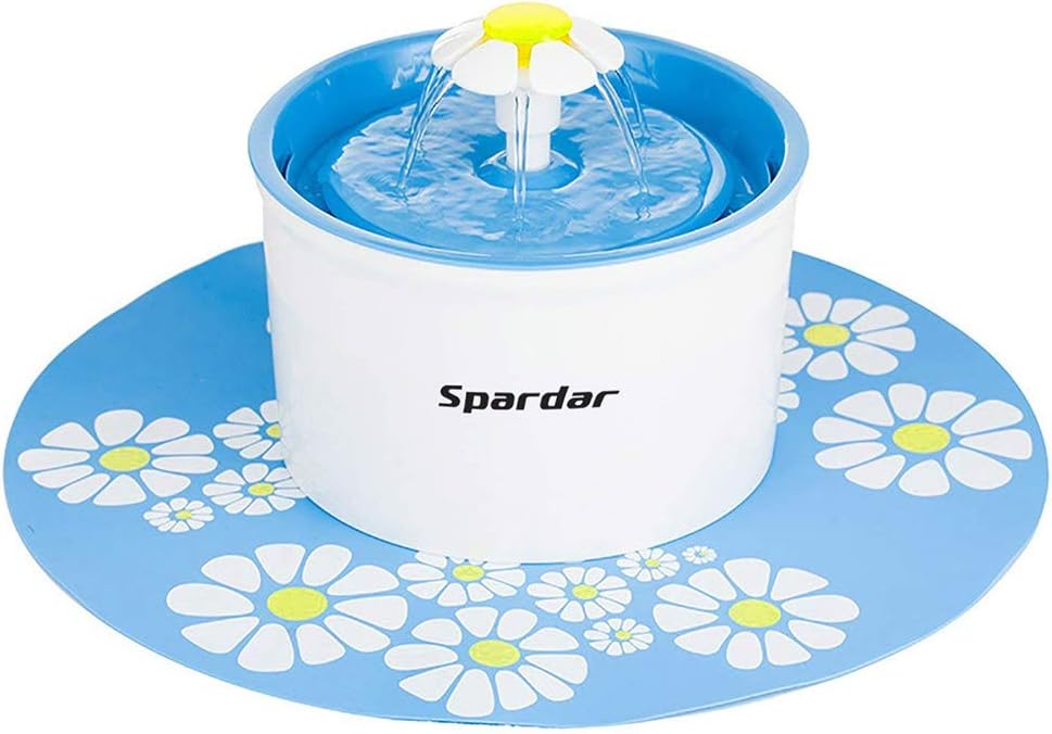 Pet Fountain Cat Water Dispenser - Healthy and Hygienic Drinking Water Flower Fountain Super Quiet Automatic Electric Water Bowl for…