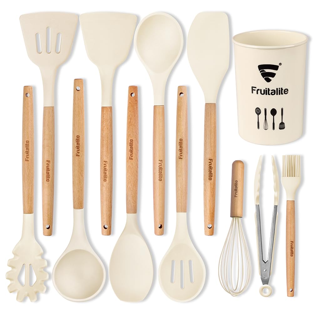Fruitalite Silicone Utensil Set - 12 Pcs, Non-Stick -1