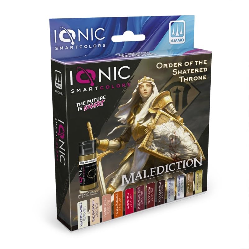 Set Malediction Order of the Shattered Throne - 12 Acrylfarben für Wargames - IONIC-0465