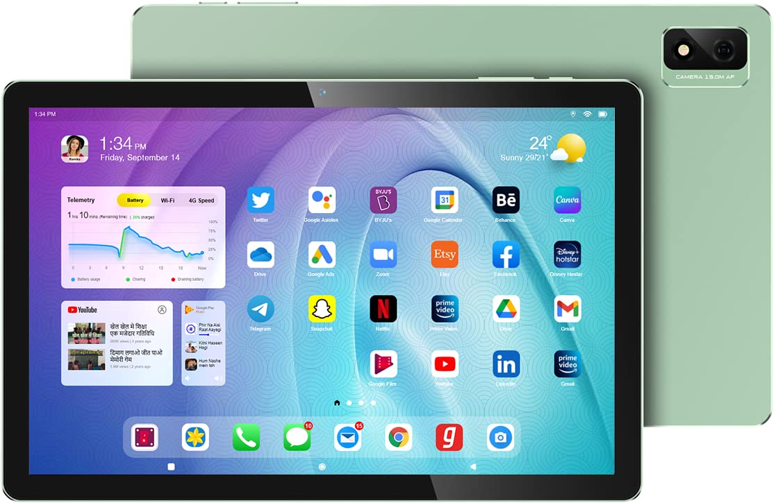 Reeva_Plus Tablet, 4 GB RAM 64 GB ROM, 10.1 inch Display with Wi-Fi Tablet (Silver) (B0C28FZ23N) Amazon Price History, Amazon Price Tracker