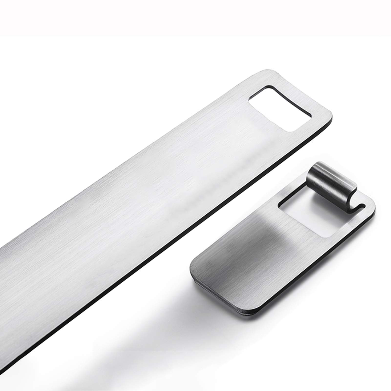 Edelstahl-Schuhlöffel, superlanger Griff, Langer Schuhlöffel (Farbe: Silber, Größe: 59 cm x 4,5 cm x 2 mm) (Silber 59 cm x 4,5 cm x 2 mm)