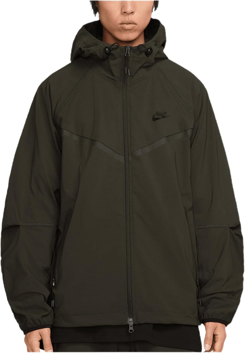 Nike Tech Men's Woven Jacket (HM7151-355, Sequoia/Sequoia/Black) Size ST