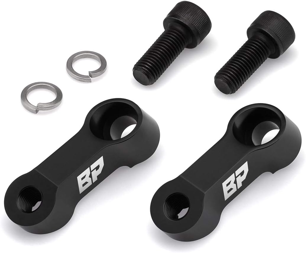 Black Path - Fits Suzuki Mirror Extenders V-Storm + DR-Z + Bandit + GS500 + Marauder + Burgman + SFV650 + SV650 10mm Threaded Mirrors Motorcycle Risers 1.5" Up + 2" Out (Black) T6 Billet