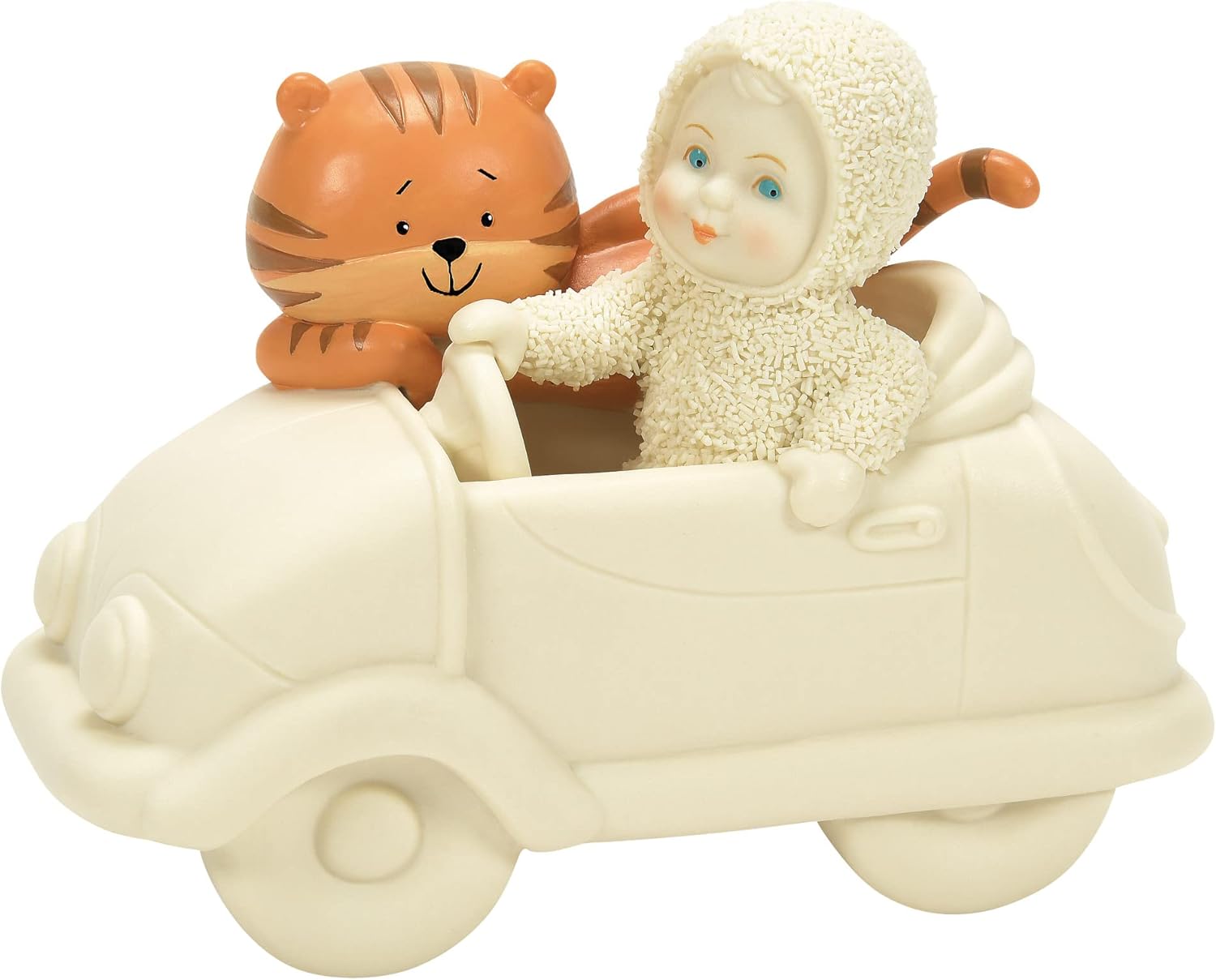 Department 56 Snowbabies Storybook Travelling with a Tiger Figurine, 3.78 Inch, Multicolor