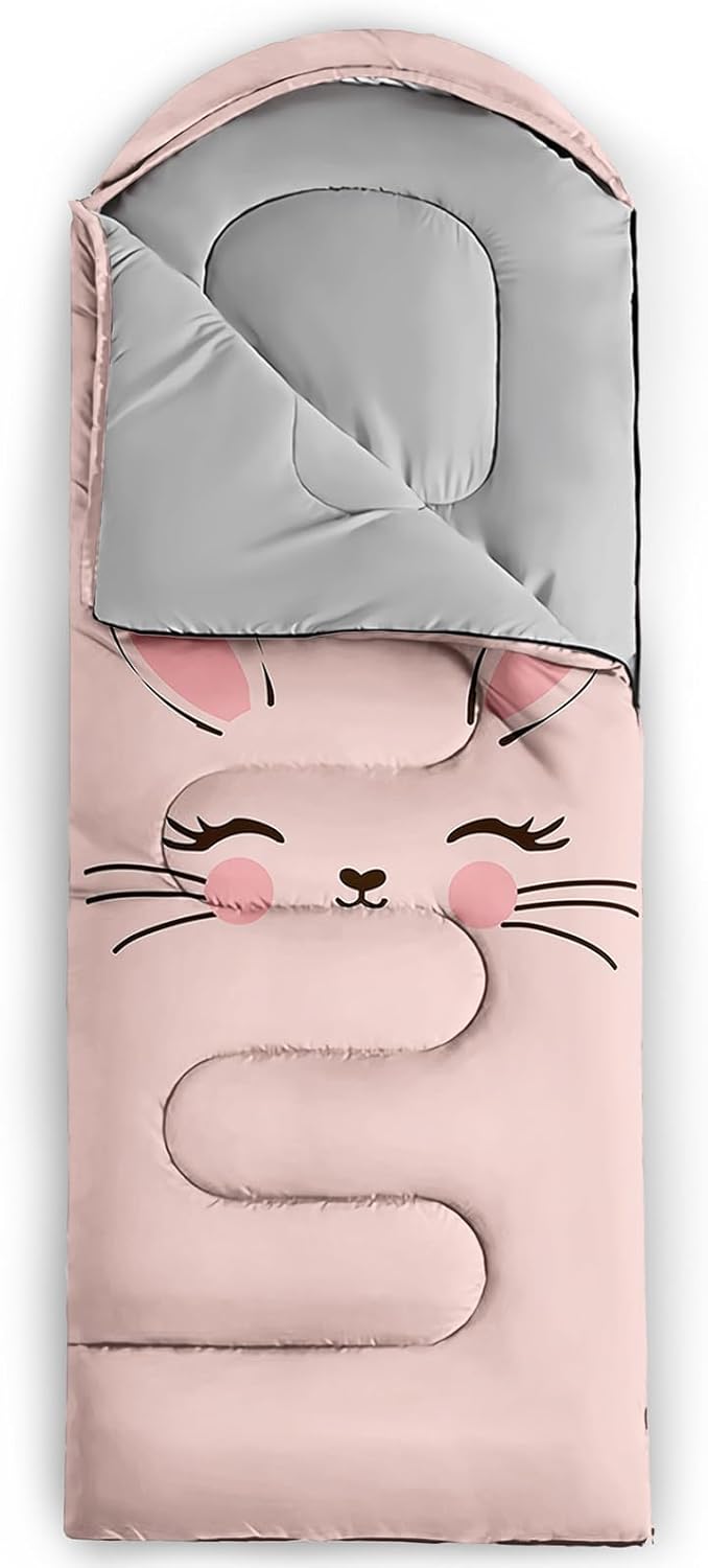QOOMO Camping Sleeping Bags,3 Season Warm & Cool Weather,Lightweight,Waterproof Sleeping Bags for Adults & Kids,Traveling,and Outdoors,Camping Gear Equipment