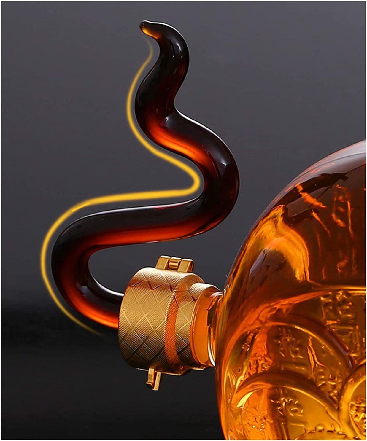 butelka na alkohol w kształcie zwierzęcia, Alkoholowy kształt myszy Karafka do whisky Zodiak Zwierzęca szklana(750ml/25.3oz)