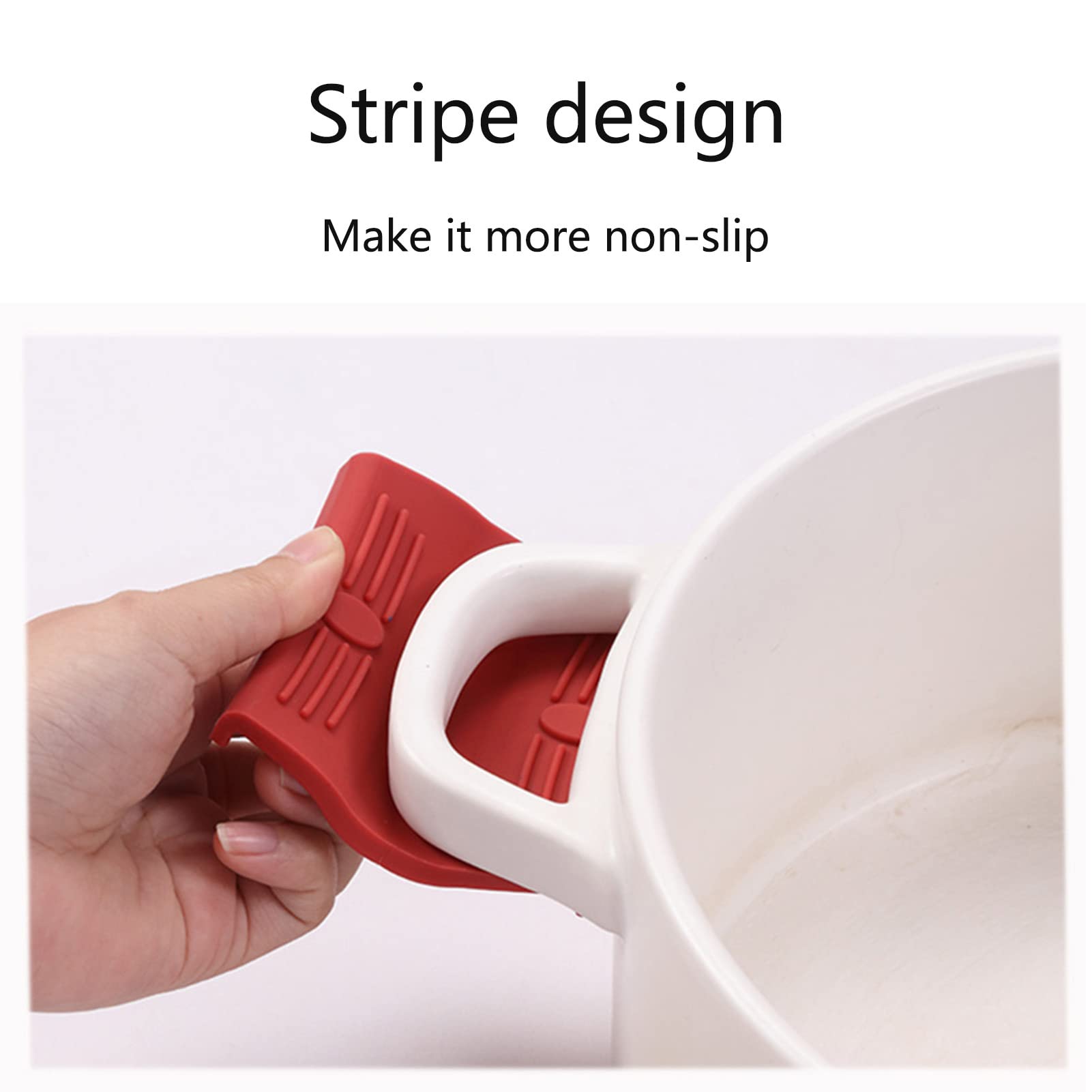 Lot de 8 supports antidérapants en silicone pour poignée chaude et poignées d'assistance, maniques pour poêles en fonte, résistant à la chaleur pour poêles, casseroles, poignées d'ustensiles de
