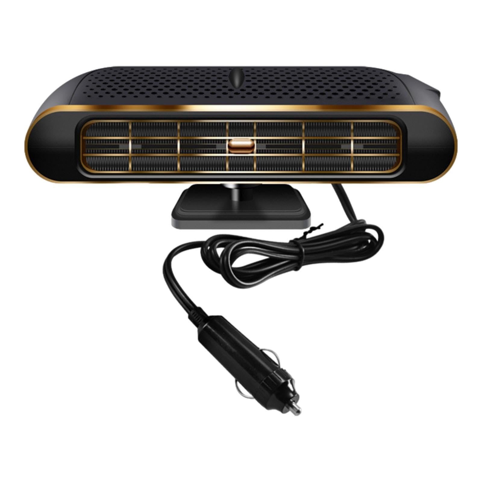 UJEAVETTE Car Heater Automotive Defrosting Equipment Fast Heating 12V Defrost Defogger Black and Gold