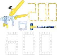 Vista 1 de Sistema de nivelación de azulejos con alicates para azulejos, 600 piezas de clips espaciadores de azulejos, 200 piezas de cuñas reutilizables y 1
