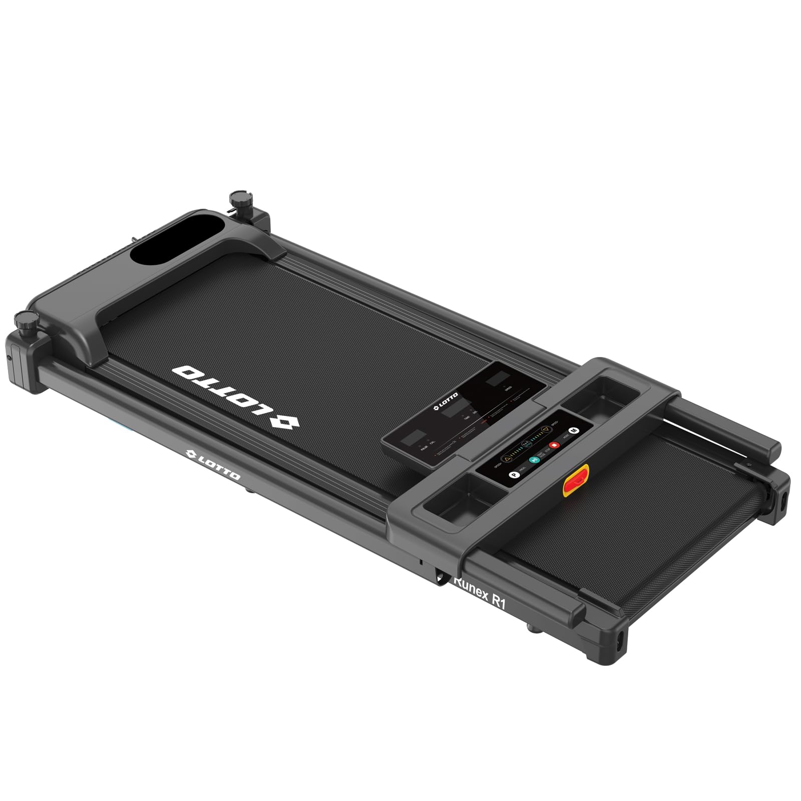 Tapis Roulant Elettrico Lotto Runex R1, Pieghevole 100%, 2 CV, Velocità 1–8 km/h, Inclinazione 2 Livelli, Superficie 105×40 cm, Console LED, Bluetooth FitShow/Kinomap/Zwift, 12 Programmi, Max 100 kg