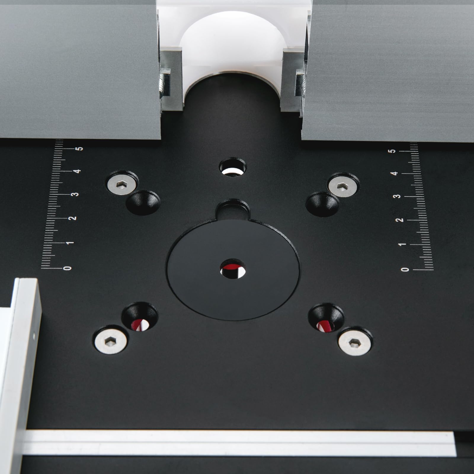 Stół do frezowania, zestaw wkładanych płyt 115 x 62 x 100 mm, Router Lift, 51 mm Hub-Hub-Hub-Hub, zestaw akcesoriów do frezarki górnowrzecionowej, zawiera kątomierz i płytkę zwrotną Router Table (czar