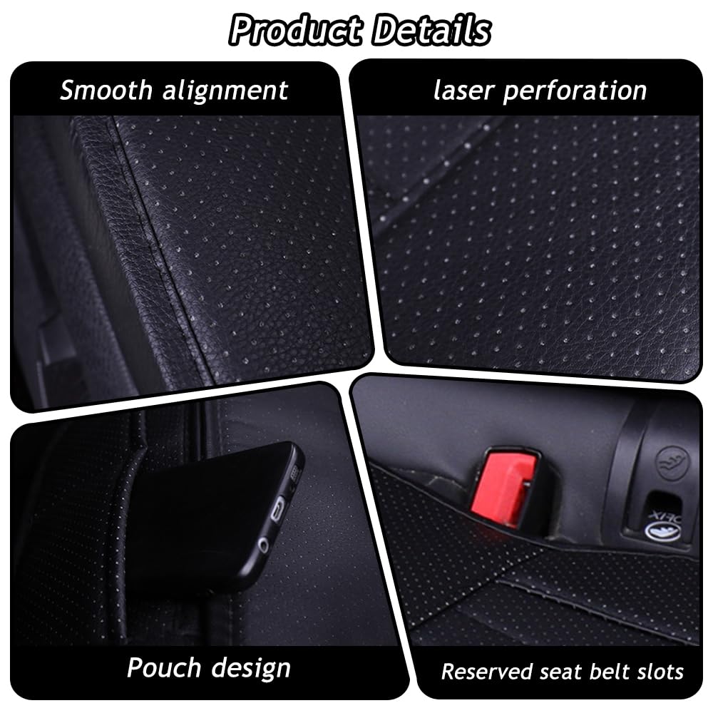 Accessoires de voiture Décoration de voiture Coussin de siège de voiture Universel Noir Cuir Pur Housse de siège auto - Chine Housse de siège, Coussin voiture