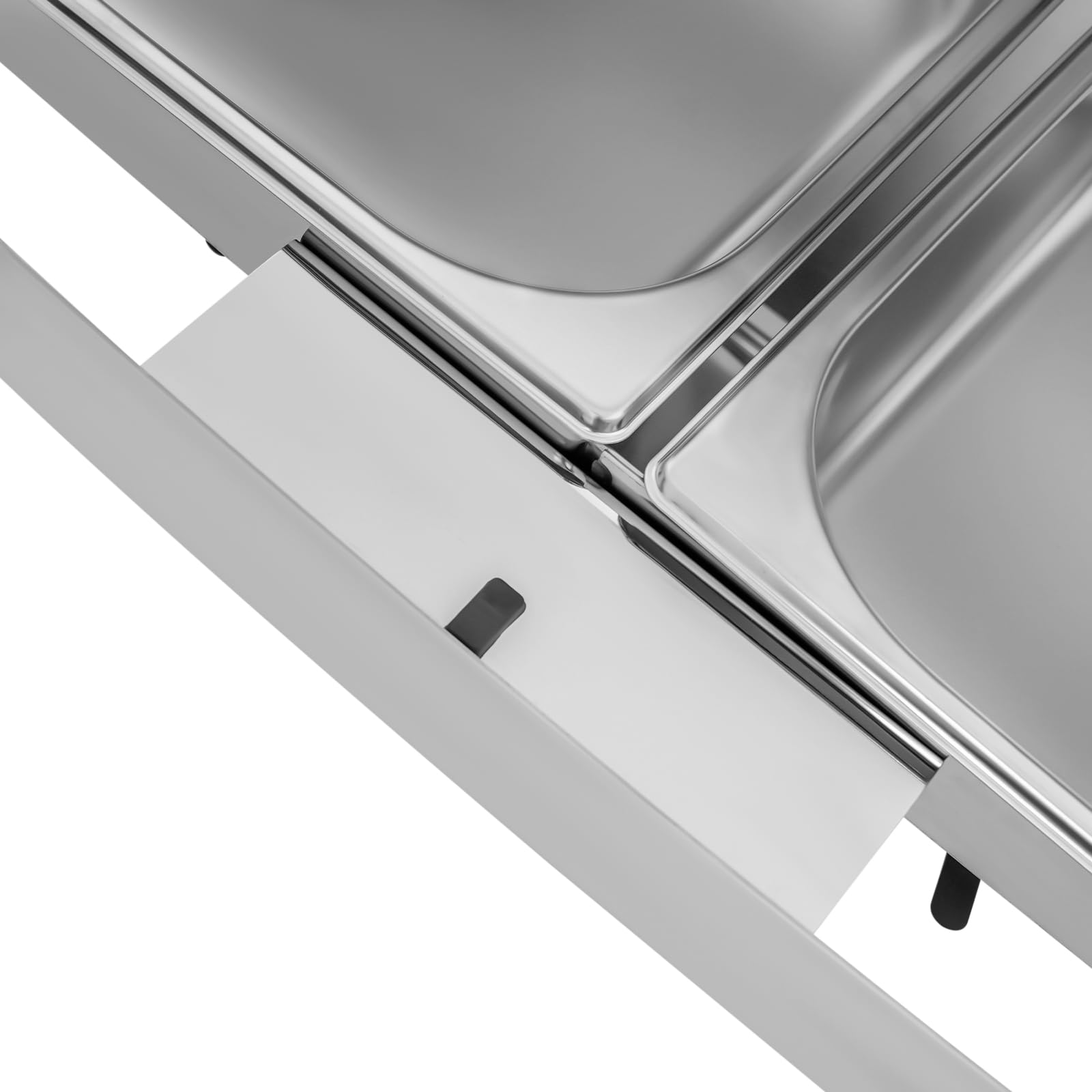 Chafing Dish - Set da 18 l, in acciaio inox, con coperchio a 90° o 180° per catering, buffet e feste