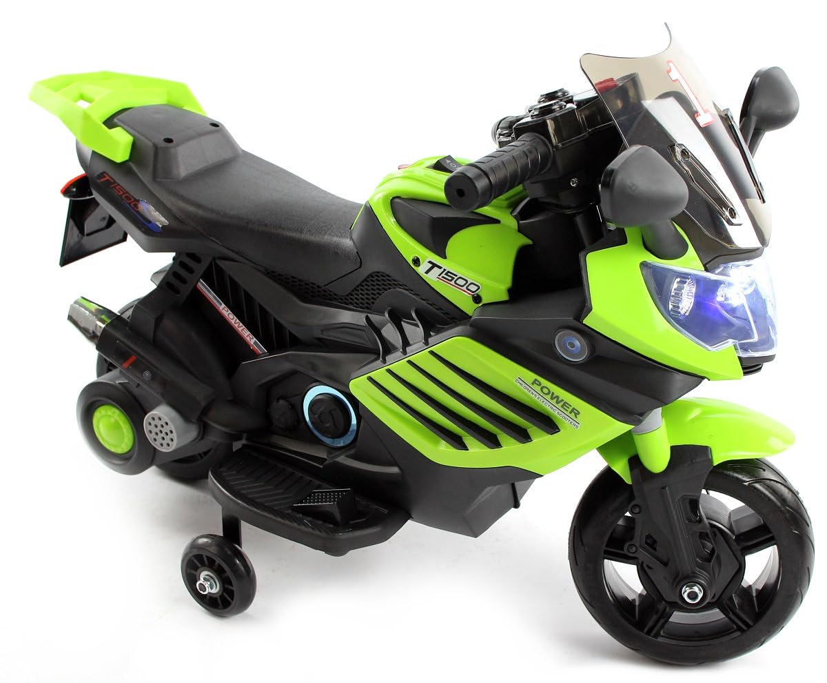 Motorrad RR S1000, Kinderauto Kinderfahrzeug Elektromotorrad (Grün)