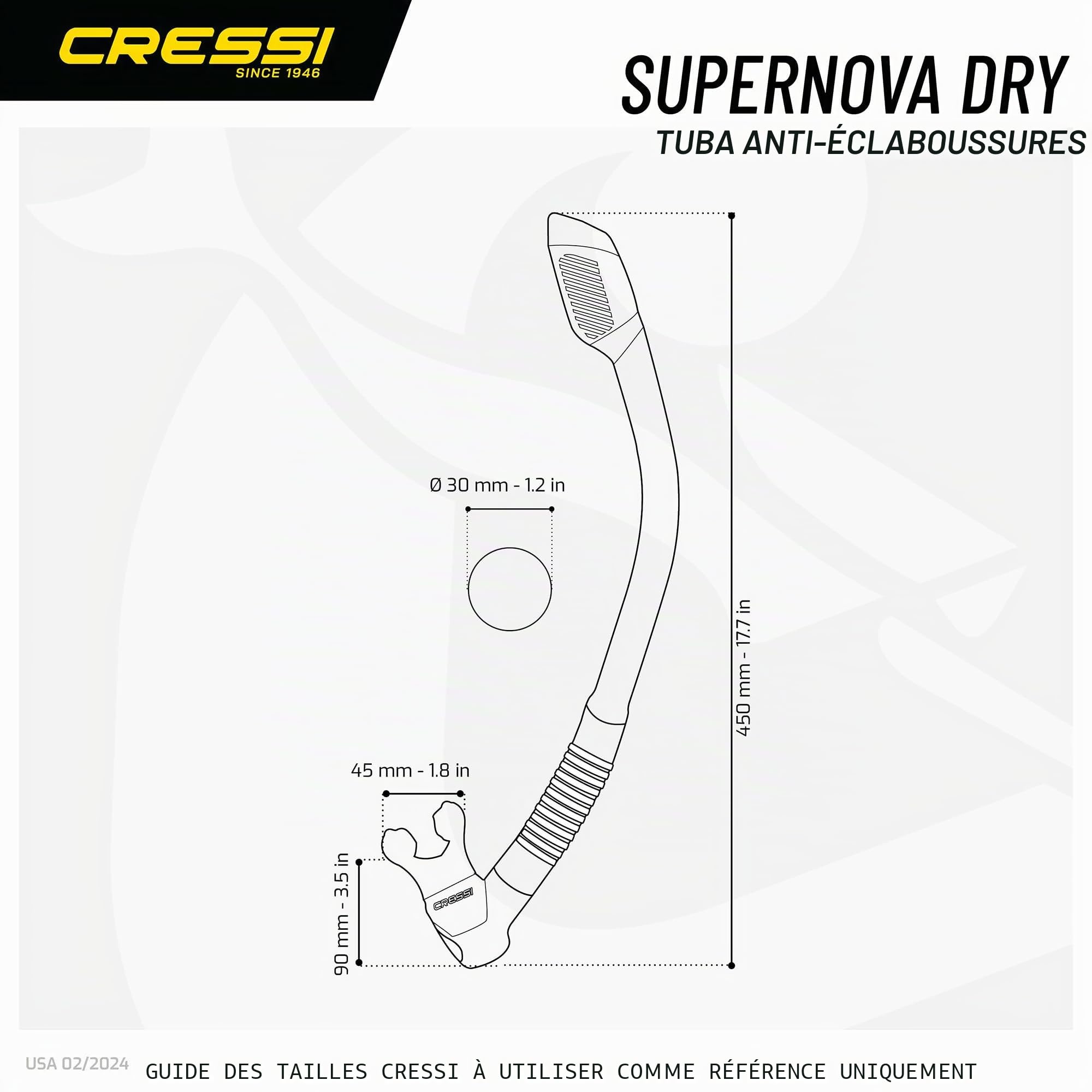 CRESSI F-Dual + Supernova Dry Combo Black/Red - Unisex Masque F-Dual et Tuba Sec pour la Plongée et Le Snorkeling, Noir/Rouge, Taille Unique