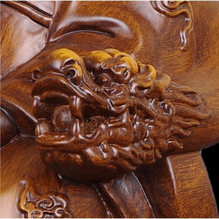 Statua Ozdoby Statua z litego drewna Ozdoby Buddy Salon Meble Bóg Rzemiosło Akcesoria domowe (Ebony, S)
