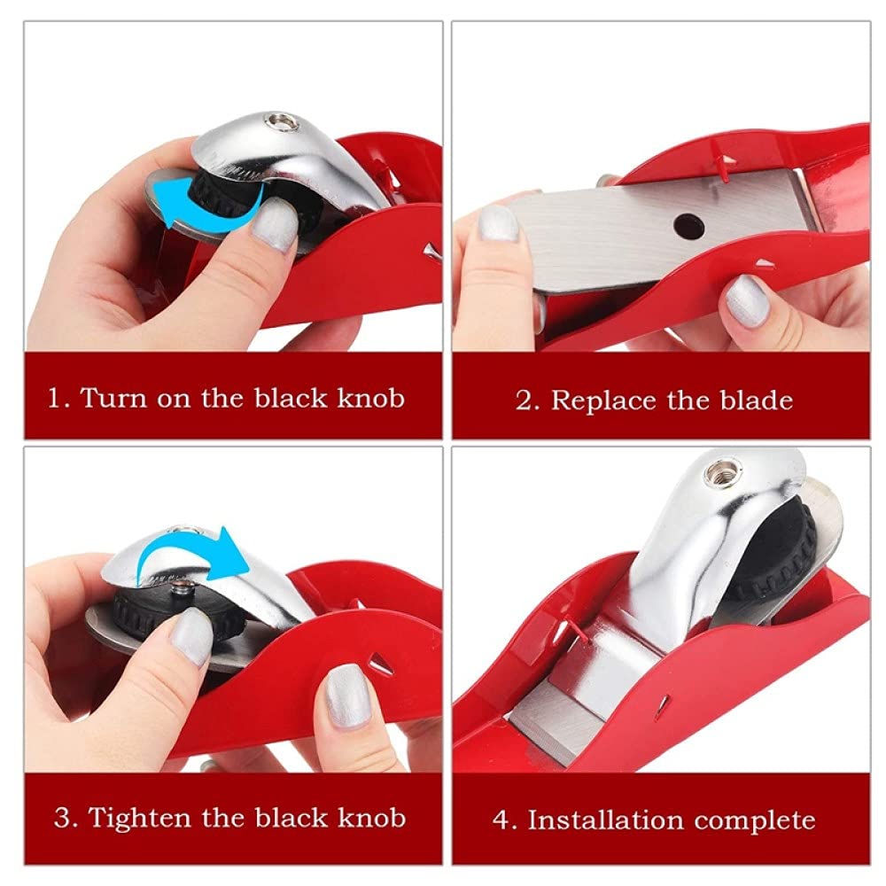 Cuchillo de carpintero， Mini cepillo de mano con 2 hojas de repuesto, cepillo de bloque ajustable for carpintería