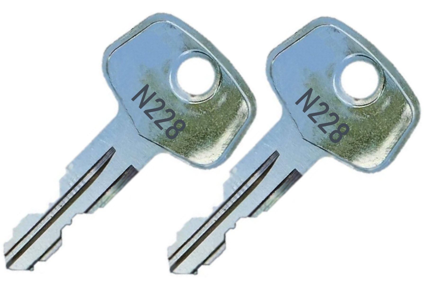 2 Thule N228 Replacement Keys - Roof Racks, Rails, Cargo Box, Carriers, Crossbars, Haulers, Bags (Codes N001-N250 or N001R-N250R) Better Than OEM!