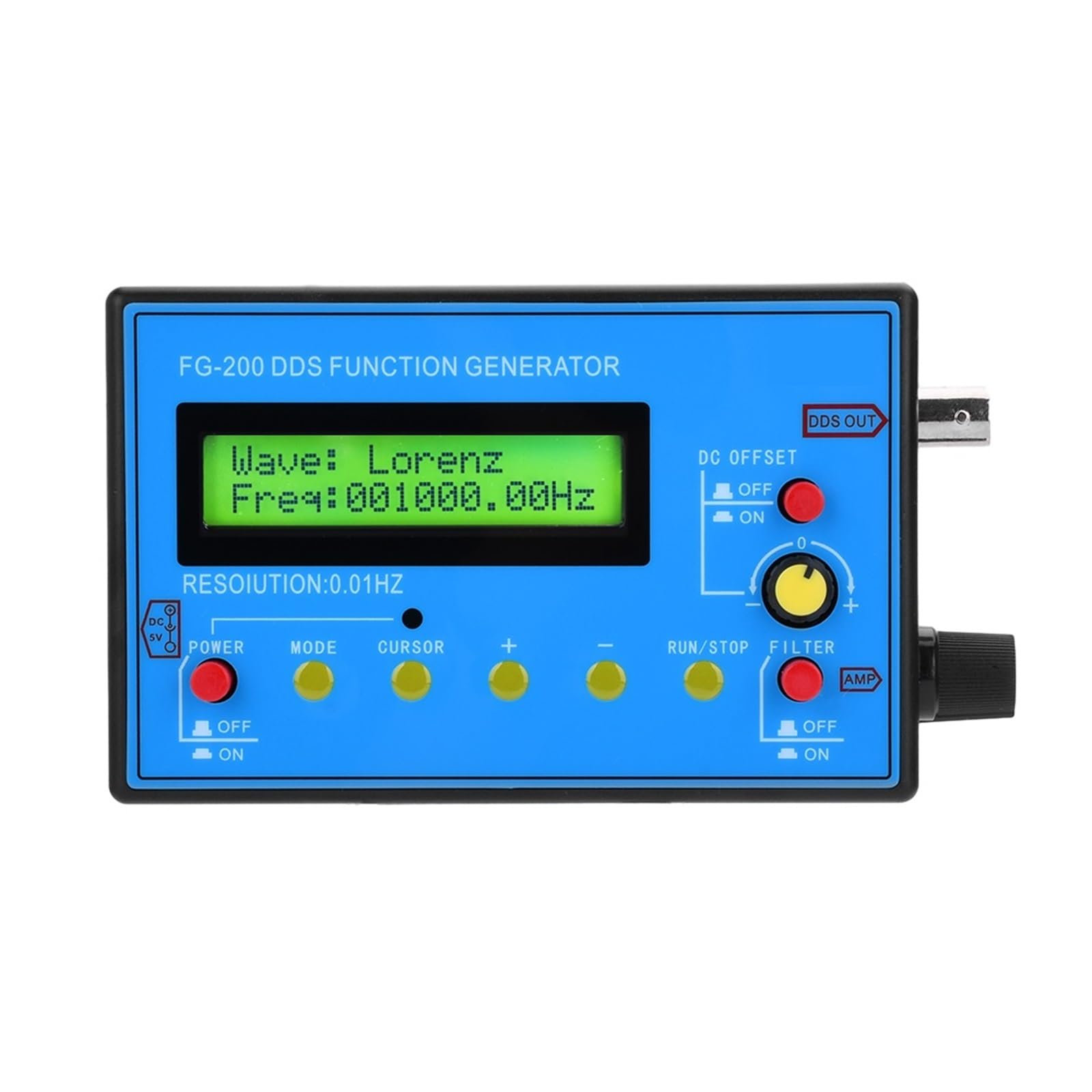 Función DDS Generador De Señal Contador Frecuencia 0,01Hz-500KHz Módulo Fuente Sinusoidal Cuadrado Triángulo Forma Onda Diente Sierra Estable Y Fiable