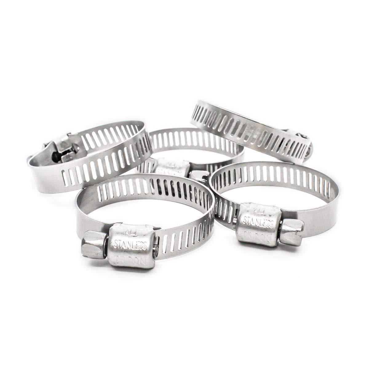 Pisces Silver 5 Pack - 22-32Mm Stainless Jubilee Clips To Fit 25Mm Hose
