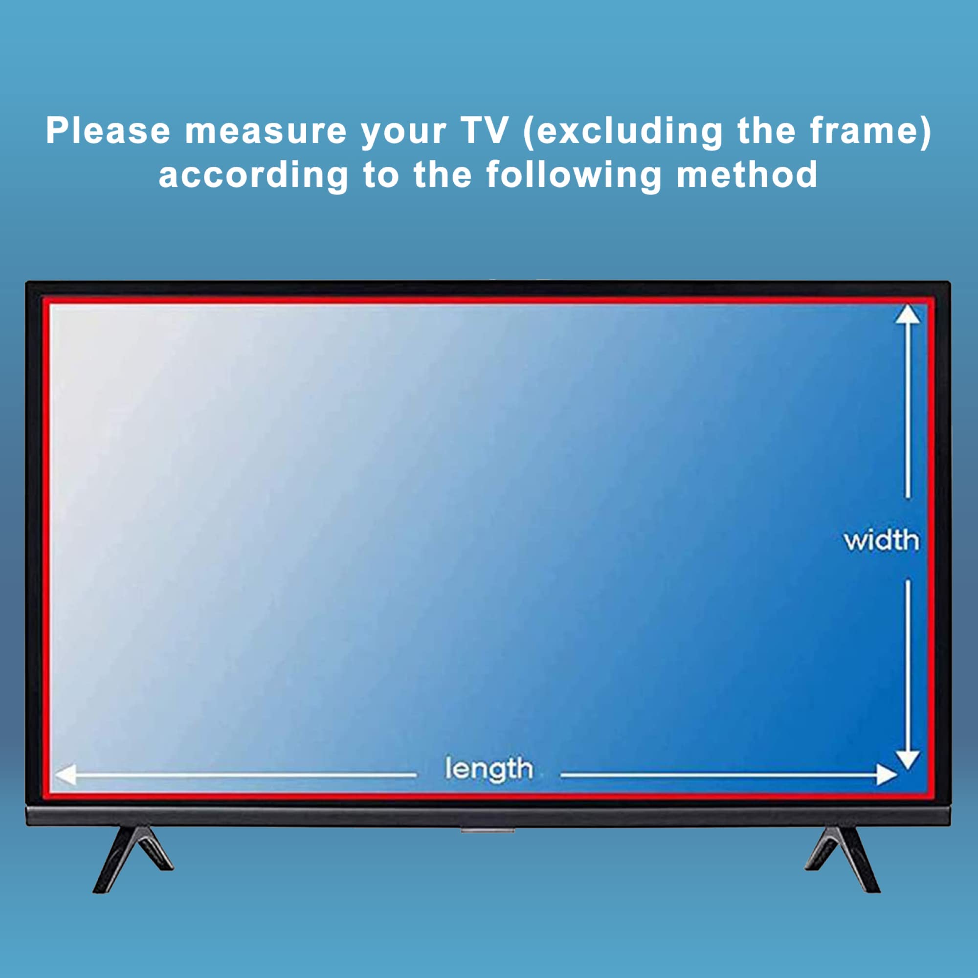 Pellicola protettiva anti luce blu per TV da 65 pollici, antigraffio/antiriflesso/filtro luce blu che allevia l'affaticamento degli occhi - Diverse dimensioni / 65 pollici 14(58 pollici 1269 x 721 mm