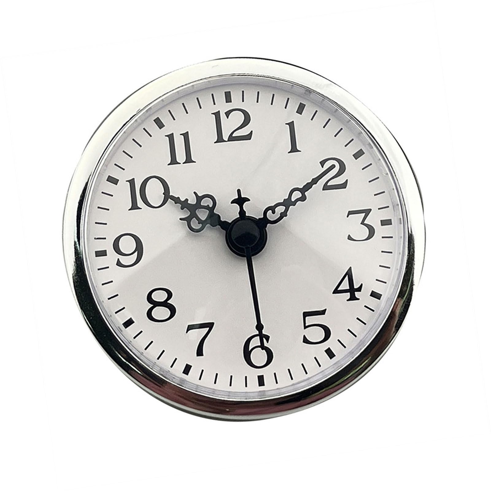 Bottone 80mm Quartzs Clocks Insert, Craft Clock Movement Round Clock Head Inlaid Bells Cores with Arabic Numerals Insert