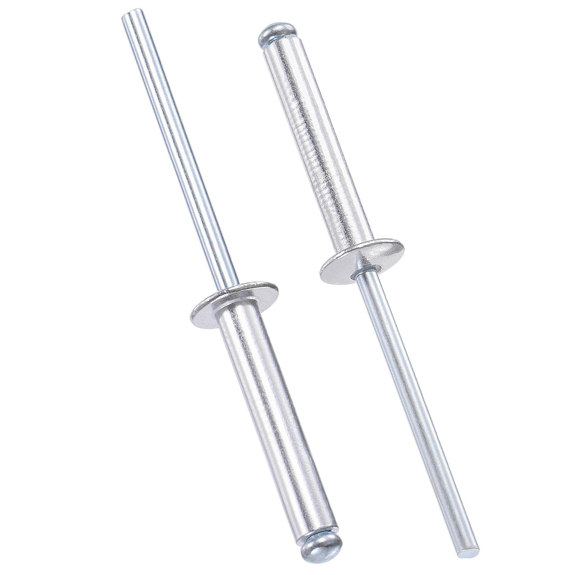 TOP-VIGOR Aluminium Blind Rivets 4mm x 25mm, Silver Pop Rivets for Metal Fixing, Open-End Pop Blind Rivets for DIY, Furniture & General Repairs, Pack of 60 — image 1