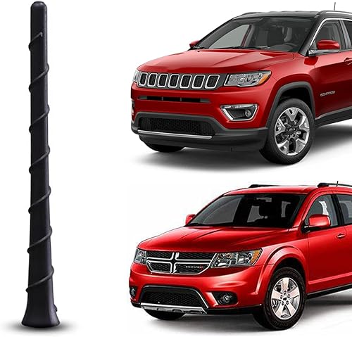 Antena corta compatible con Jeep Cherokee Renegade, Dodge Journey Crossroad Durango, Chrysler de 200/8 pulgadas de repuesto de antena de goma en