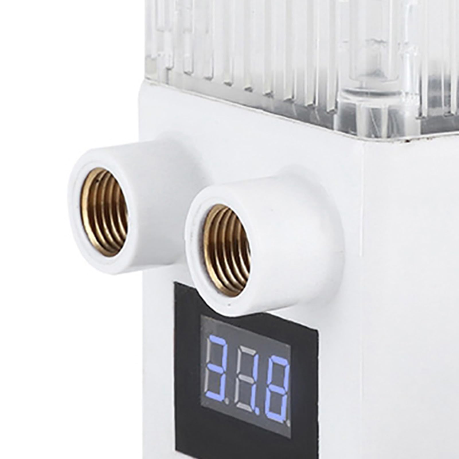 Generic Leistungsstarke Dreiphasige PC-Wasserpumpe mit Echtzeit-Temperaturanzeige für die Kühlung von Gaming-Rigs (Weiß + Temperaturanzeige)