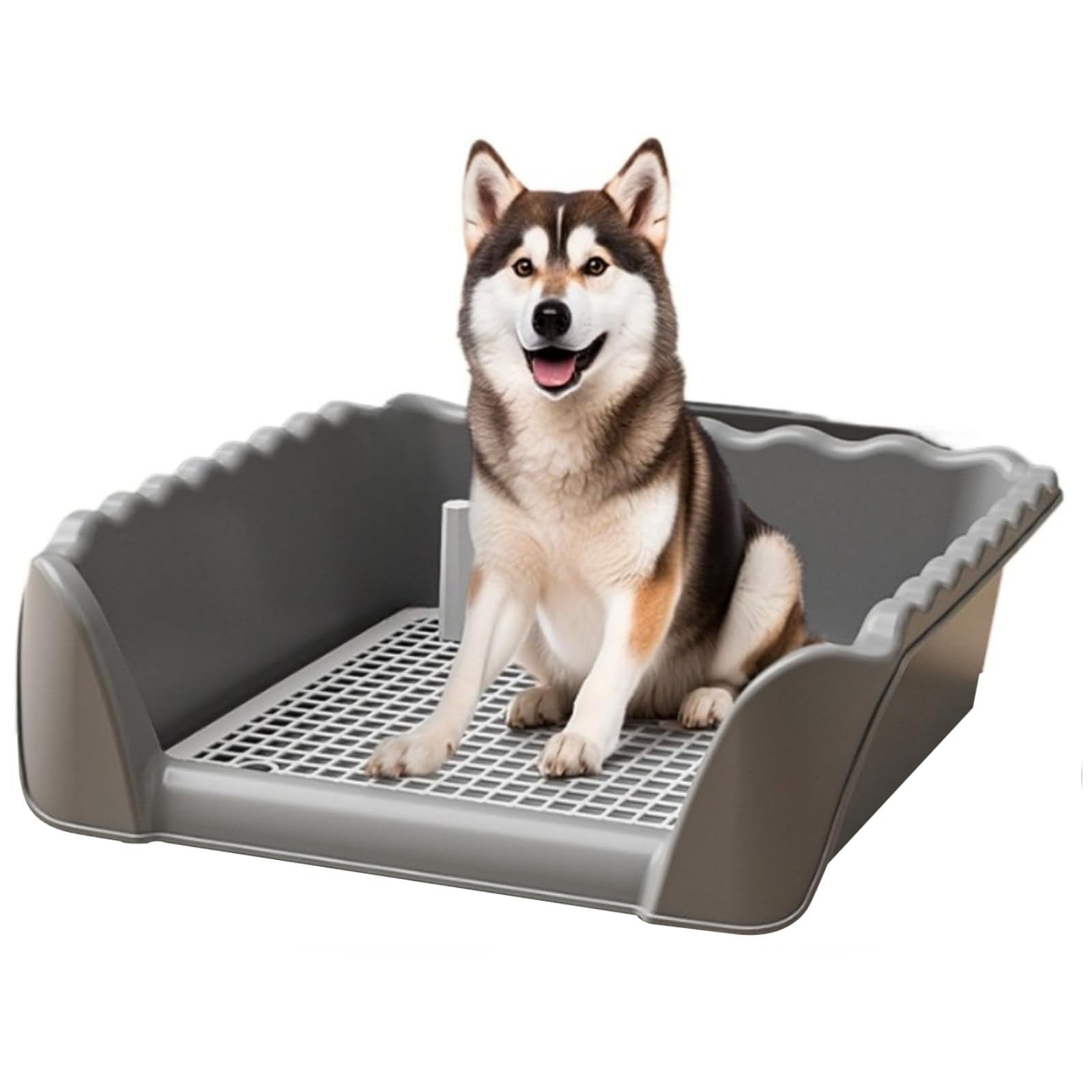 Amazon.co.jp: 洗えて便利な特大サイズ 犬用トイレ 囲いつき 飛散防止