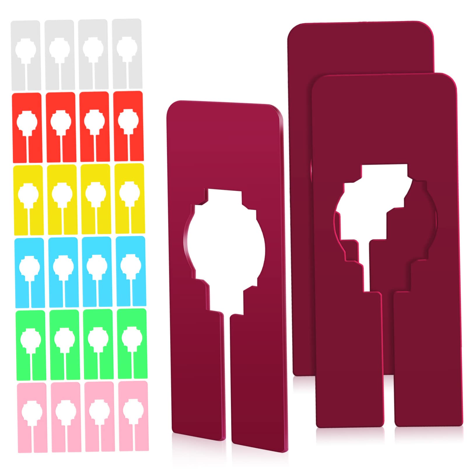 DIYEAH 30 Pcs Closet Dividers for Clothing Racks Shelf Separators with Labels for Easy Identification Reusable Dividers for Home and Retail Closet Organization