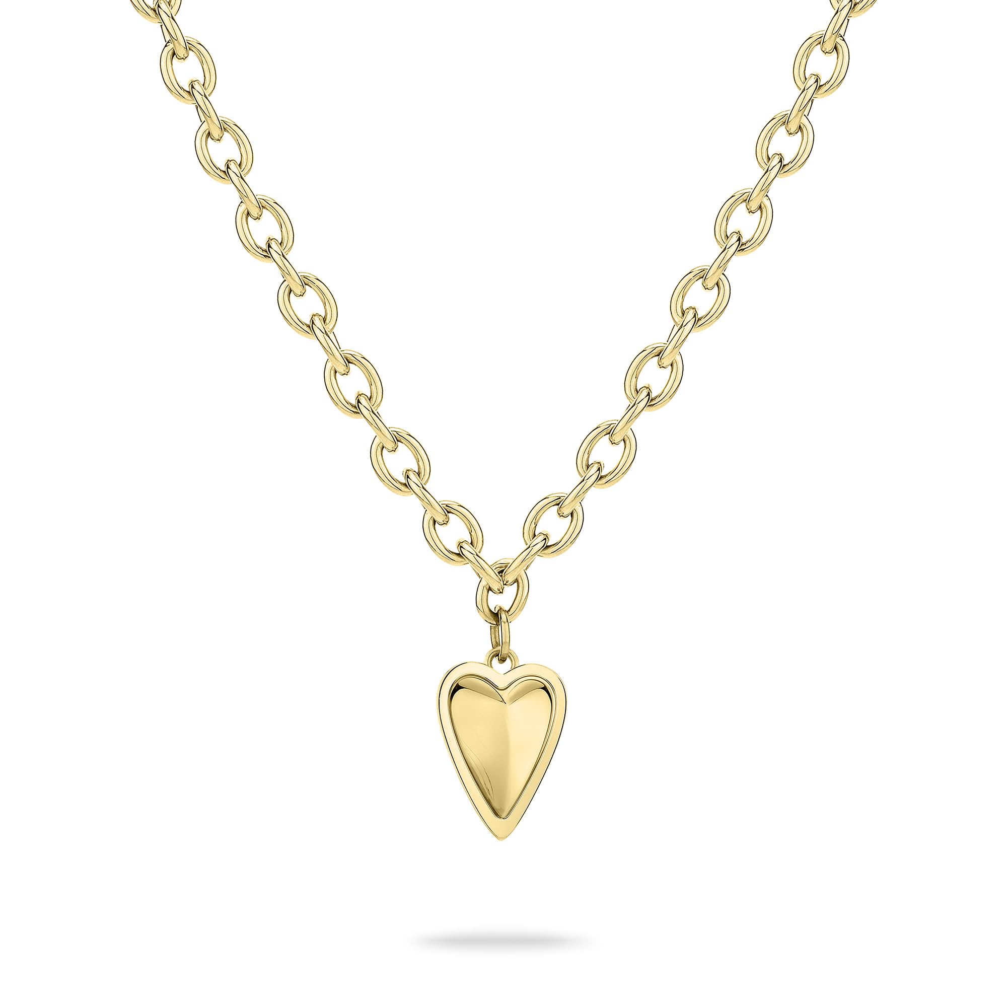 LIEBESKIND BERLIN Damen Schmuck mit Herz - Funkelnde Kette, Armband und Ohrringe mit Glasherz aus Edelstahl in Silber, Gold & Roségold - zeitlos, modern und alltagstauglich - Geschenkidee