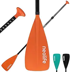 Pás de SUP para crianças com eixo de alumínio e lâmina de polipropileno, raquete flutuante de stand up paddle para jovens e jovens, ajustável 140-170 cm/55-67 polegadas