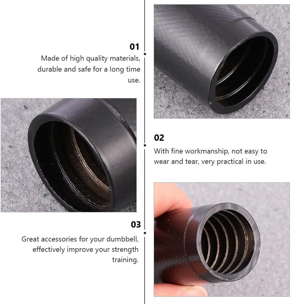 BESPORTBLE Dumbbell Connector - Adjustable Barbell Extender for Home Use Steel Dumbbell Connecting Rod Black 2 Pieces