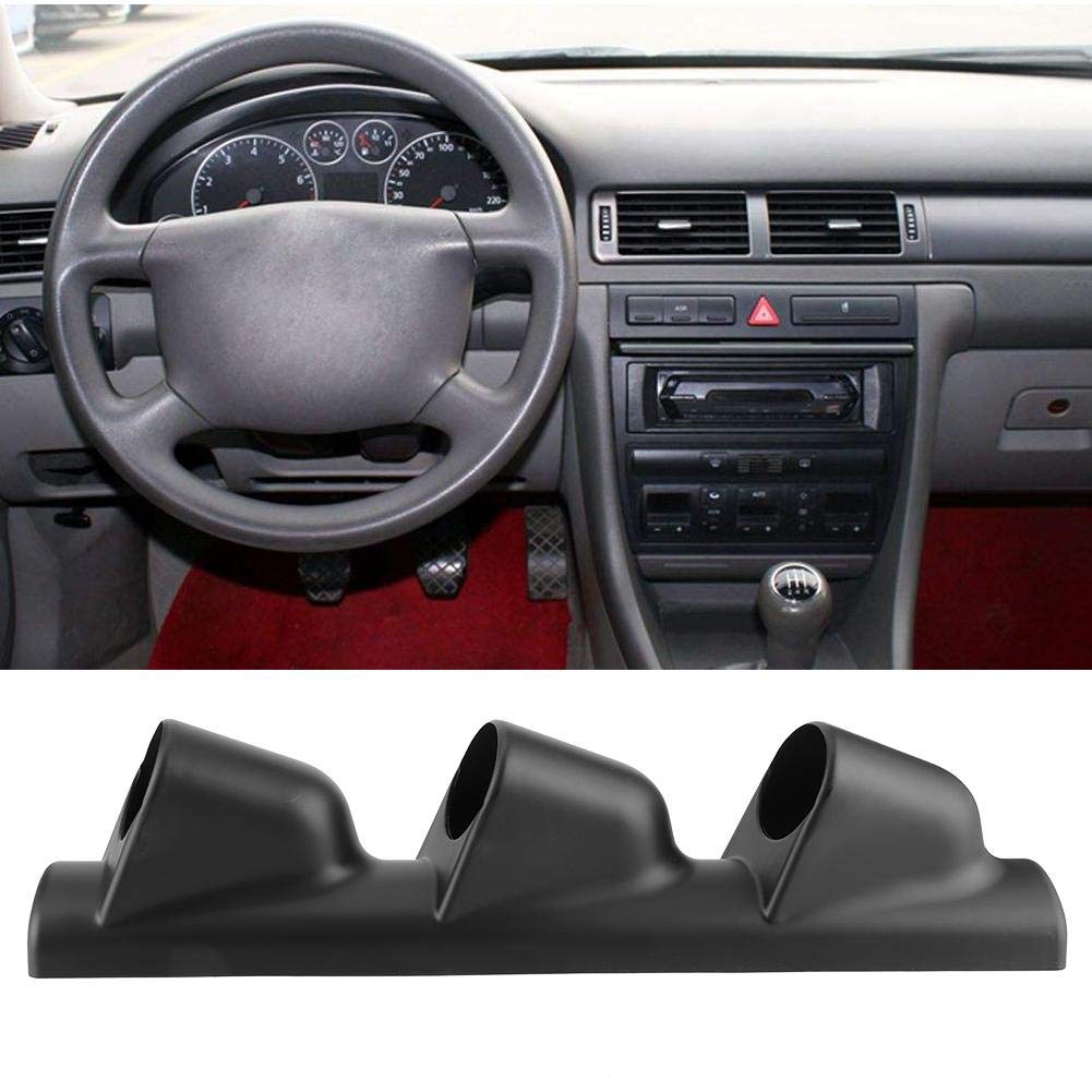Cubierta de instrumentos modificada para automóvil, soporte de montaje de calibre triple de 3 orificios de 52 mm/2 pulgadas Pod medidor de tablero de automóvil para conducción a la izquierda