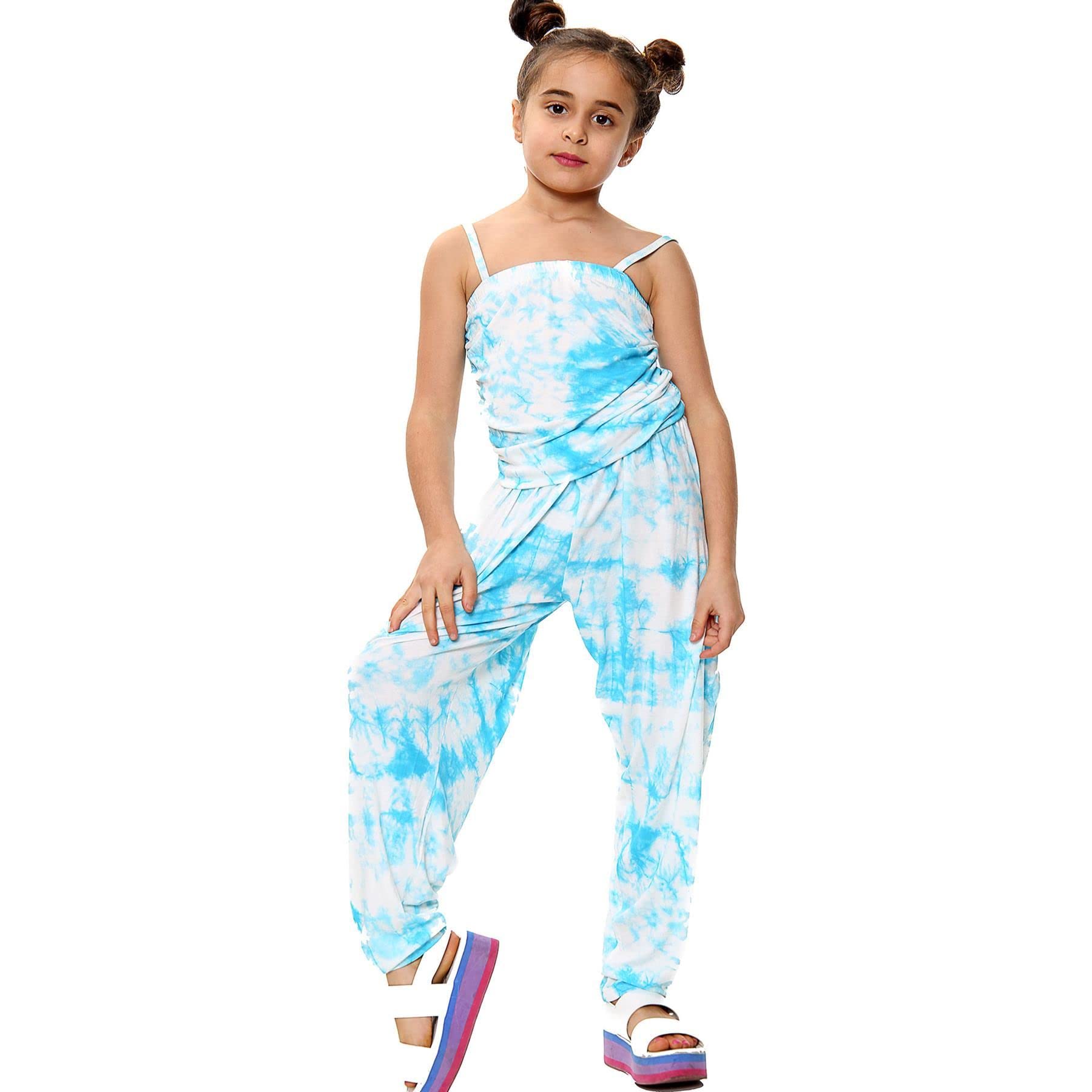 A2Z 4 Kids Girls Tie Dye All In One - Tie Dye 250 Jumpsuit Blue 13