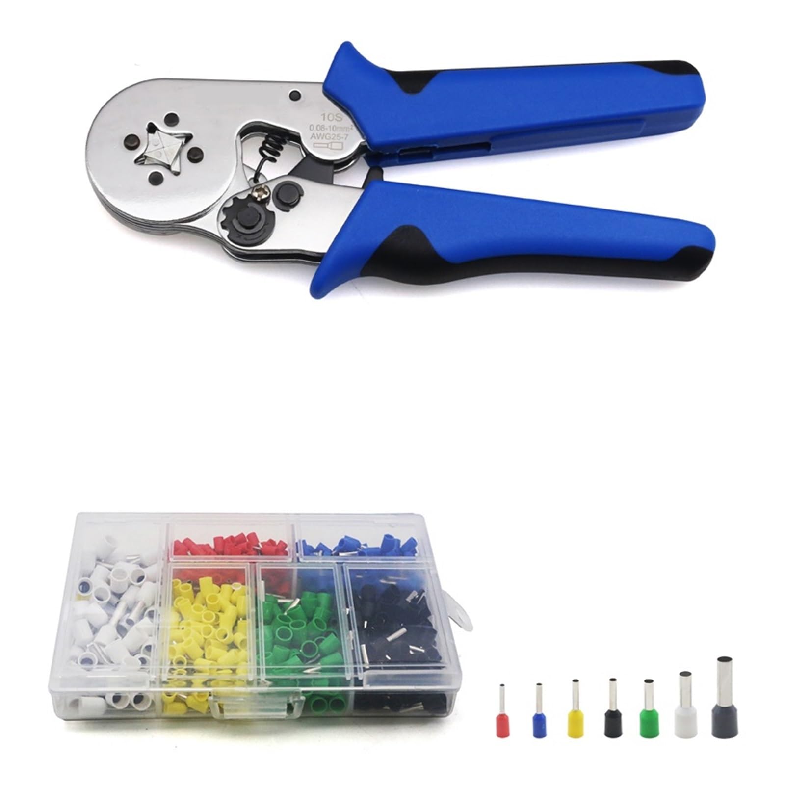 Cvjdfhre 10Sl460pcs Set Crimper， Te Terminals Crimping Pliers & Terminal Min 0.08Mm Max 16Mm Set Hand Tools Crimper 4/6 Side Hsc8 6-4 6-6 10S