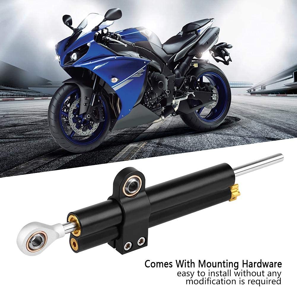 EBTOOLS Universal Motocicleta CNC Ajustable Amortiguador de Dirección Estabilizador Soporte de Montaje Soporte