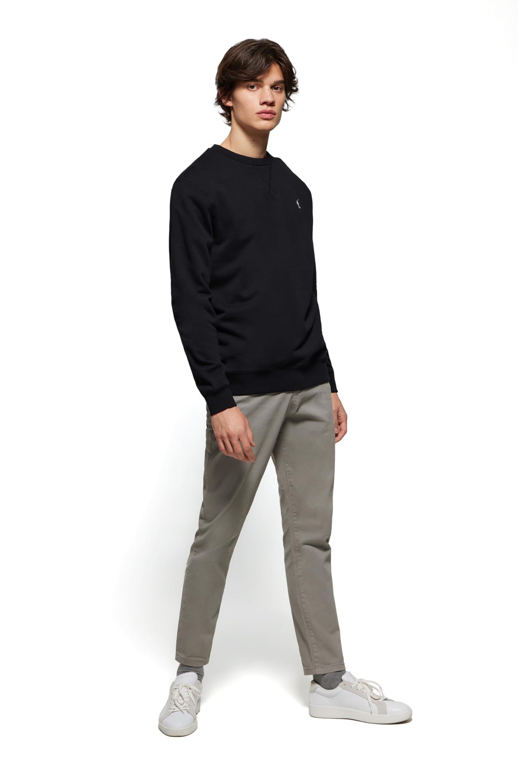 Polo Club Felpa Uomo a Girocollo con Logo - Sweatshirt Senza Cappuccio Crewneck 100% Cotone
