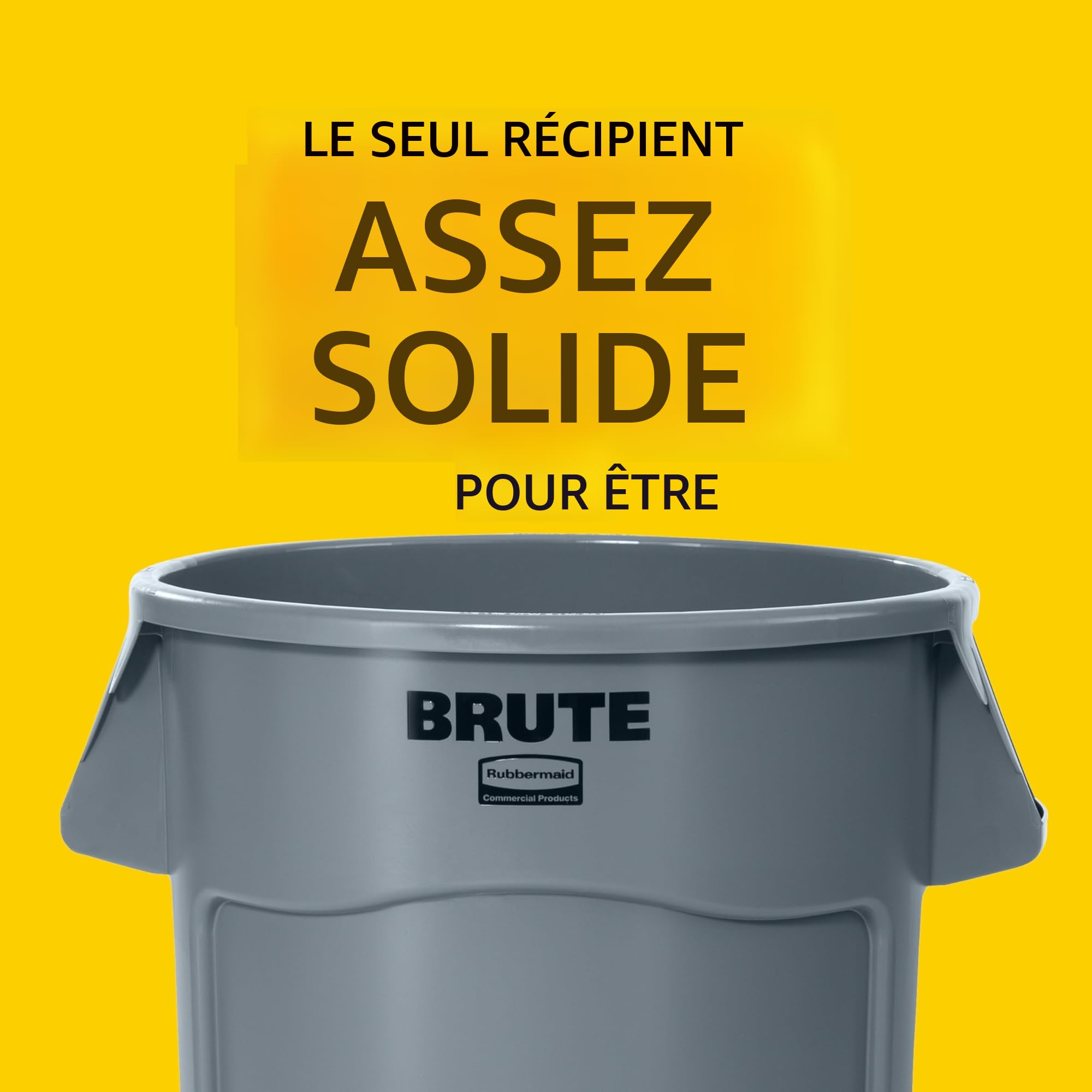 Rubbermaid Commercial Products Brute Collecteur Ventilé | Poubelle à Déchets Industriels en Plastique | 76 L, Vert