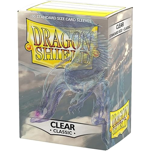Dragon Shield | Standard Size Card Classic Sleeves | 100 CT - Smooth & Tough Premium TCG Sleeves - Compatible with Pokemon, Flesh & Blood, One Piece & Magic The Gathering | Clear