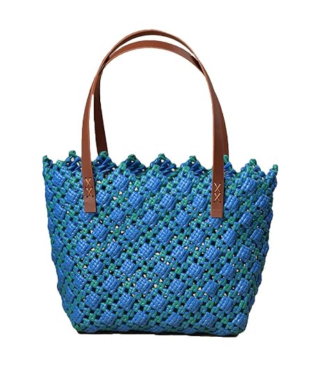 Maatir Beach Bag HandBag Plastic Medium Blue Tote Bag Koodai | Hand woven wire basket, Multi purpose washable Lunch bag, koodai | Reuseable Multi-purpose Durable bag or Return gift bag