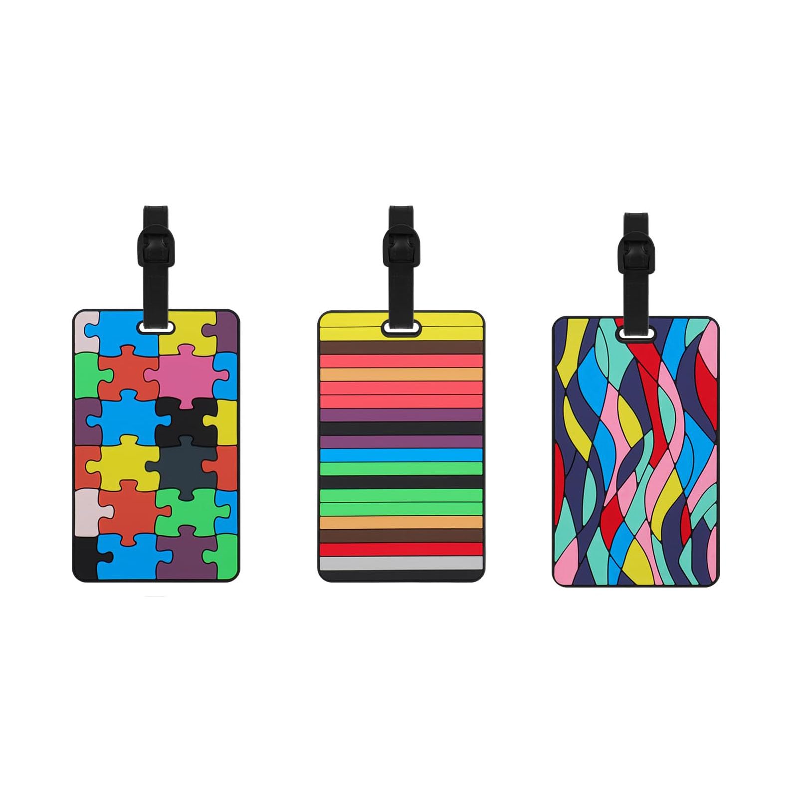 3PCS Luggage Tags Set, Bag Tags for Suitcases and Travel, Name Tags for Airport and Vacation Use-image-12