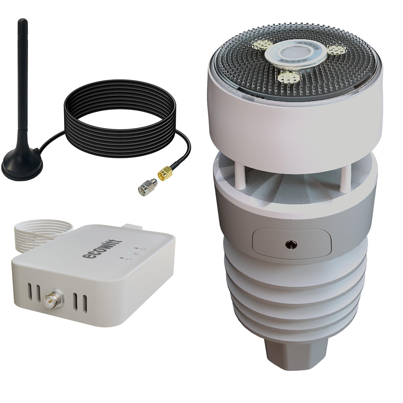 ECOWITT GW3011 GW3010 Stazione meteo 3 in 1 gateway WiFi con sensori temperatura umidità pressione barometrica e porta SD