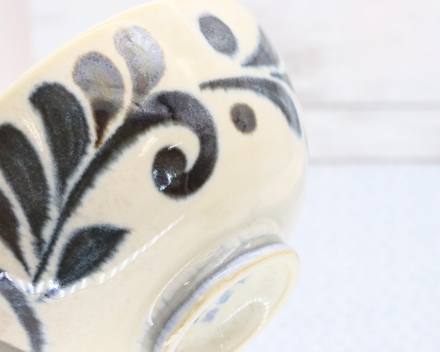 Castle Enterprise [One Serve Rice Bowl C] Mino Ware Yachimun Style Tropical Okinawa Dinnerware