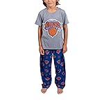 Ultra Game Boys\' Standard 2 Piece Pjs Lounge Pants & Tee Set,New York Knicks,Toddler Sizes,5-6