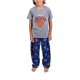 Ultra Game Boys\' Standard 2 Piece Pjs Lounge Pants & Tee Set,New York Knicks,Toddler Sizes,5-6