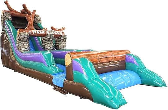 TentandTable Inflatable Water Slide for Kids and Adults, Commercial Grade Giant Blow Up Backyard Water Fun, Includes Electric Air Blower, 43 L x 11 W x 21 H, Wild Rapids