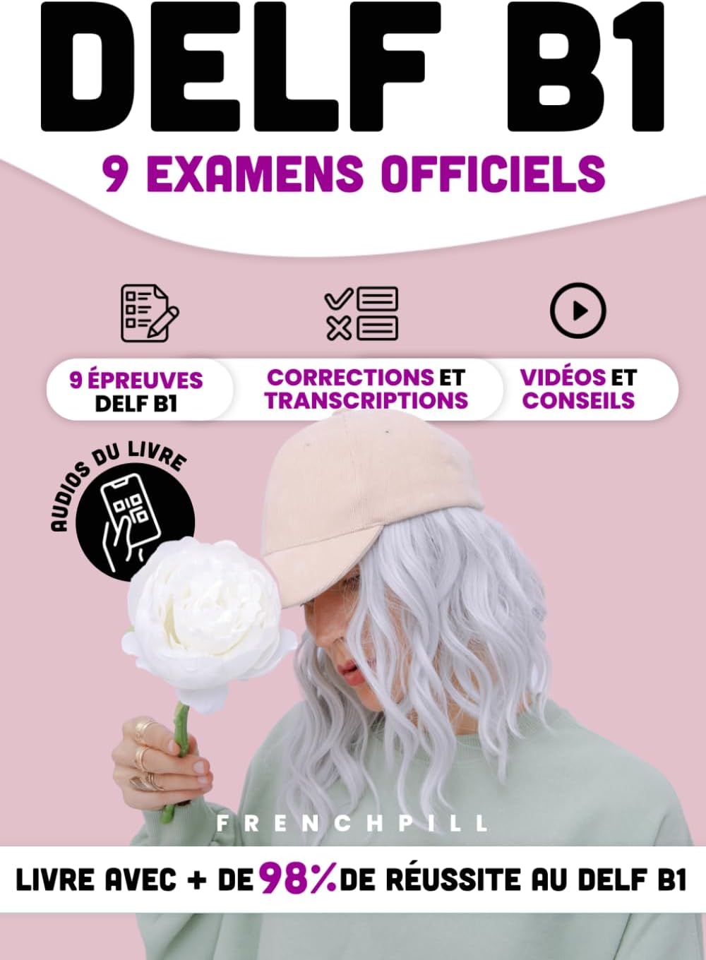 DELF B1 - 9 examens officiels: 9 épreuves DELF B1, corrections et transcriptions, vidéos conseils (French Edition)