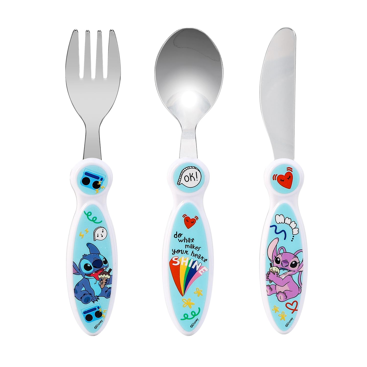 Stitch Kids 3 Piece Cutlery Set – Includes Knife, Fork and Spoon